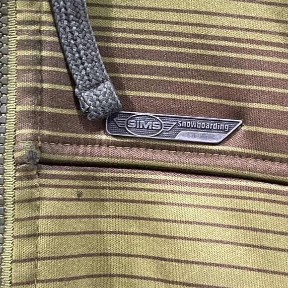 SIMS Snowboarding Full Zip Hooded Jacket Men Large Green Vintage Y2K READ - Picture 4 of 12